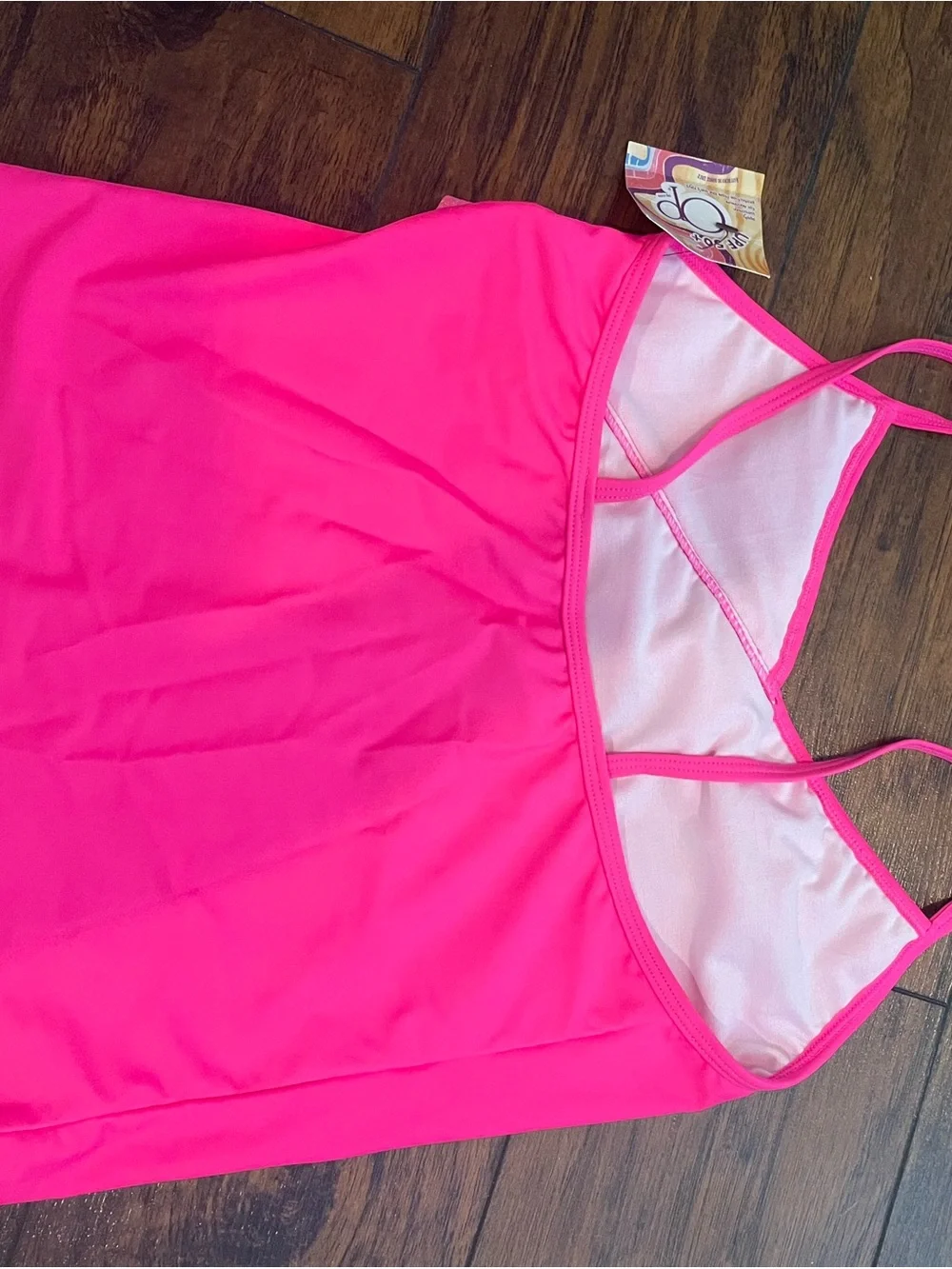 Xhilaration Hot Pink Ruffle Tankini Two-Piece Swim Set